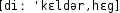Grafik mit phonetischer Transkription des Belegs