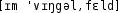 Grafik mit phonetischer Transkription des Belegs