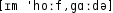 Grafik mit phonetischer Transkription des Belegs