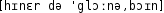 Grafik mit phonetischer Transkription des Belegs