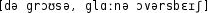 Grafik mit phonetischer Transkription des Belegs