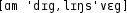 Grafik mit phonetischer Transkription des Belegs