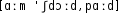 Grafik mit phonetischer Transkription des Belegs