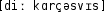 Grafik mit phonetischer Transkription des Belegs