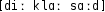 Grafik mit phonetischer Transkription des Belegs