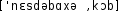 Grafik mit phonetischer Transkription des Belegs