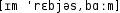 Grafik mit phonetischer Transkription des Belegs