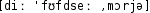 Grafik mit phonetischer Transkription des Belegs