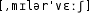 Grafik mit phonetischer Transkription des Belegs