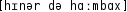 Grafik mit phonetischer Transkription des Belegs