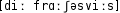 Grafik mit phonetischer Transkription des Belegs
