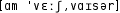 Grafik mit phonetischer Transkription des Belegs