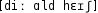 Grafik mit phonetischer Transkription des Belegs