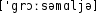 Grafik mit phonetischer Transkription des Belegs
