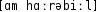 Grafik mit phonetischer Transkription des Belegs