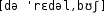 Grafik mit phonetischer Transkription des Belegs