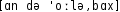 Grafik mit phonetischer Transkription des Belegs