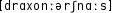 Grafik mit phonetischer Transkription des Belegs