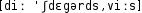 Grafik mit phonetischer Transkription des Belegs