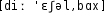 Grafik mit phonetischer Transkription des Belegs