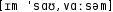 Grafik mit phonetischer Transkription des Belegs