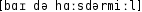 Grafik mit phonetischer Transkription des Belegs