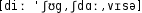 Grafik mit phonetischer Transkription des Belegs