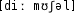 Grafik mit phonetischer Transkription des Belegs