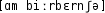 Grafik mit phonetischer Transkription des Belegs