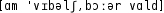 Grafik mit phonetischer Transkription des Belegs
