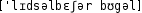 Grafik mit phonetischer Transkription des Belegs