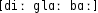 Grafik mit phonetischer Transkription des Belegs