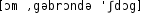 Grafik mit phonetischer Transkription des Belegs