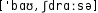 Grafik mit phonetischer Transkription des Belegs