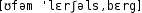 Grafik mit phonetischer Transkription des Belegs