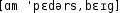 Grafik mit phonetischer Transkription des Belegs