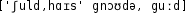 Grafik mit phonetischer Transkription des Belegs