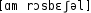 Grafik mit phonetischer Transkription des Belegs