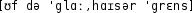 Grafik mit phonetischer Transkription des Belegs