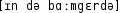 Grafik mit phonetischer Transkription des Belegs