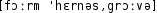 Grafik mit phonetischer Transkription des Belegs