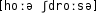 Grafik mit phonetischer Transkription des Belegs
