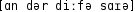Grafik mit phonetischer Transkription des Belegs