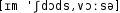 Grafik mit phonetischer Transkription des Belegs