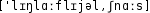 Grafik mit phonetischer Transkription des Belegs