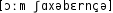 Grafik mit phonetischer Transkription des Belegs