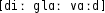 Grafik mit phonetischer Transkription des Belegs