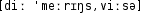 Grafik mit phonetischer Transkription des Belegs