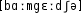 Grafik mit phonetischer Transkription des Belegs