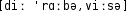 Grafik mit phonetischer Transkription des Belegs